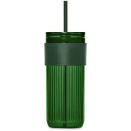 Serendipio Mayfair Plastic Tumbler & Straw Dark Green